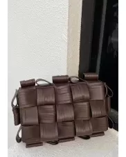 Mia Fringed Leather Shoulder Bag Chocolate