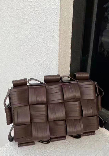 Mia Fringed Leather Shoulder Bag Chocolate