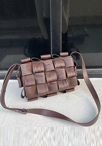 Mia Fringed Leather Shoulder Bag Chocolate