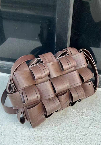 Mia Fringed Leather Shoulder Bag Chocolate