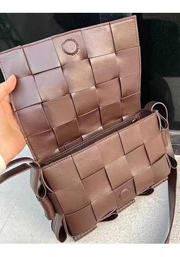 Mia Fringed Leather Shoulder Bag Chocolate