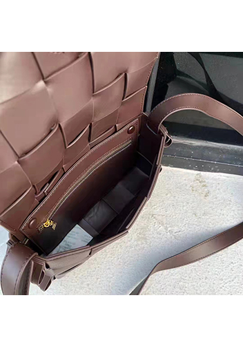 Mia Fringed Leather Shoulder Bag Chocolate