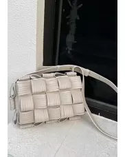 Mia Fringed Leather Shoulder Bag Cream