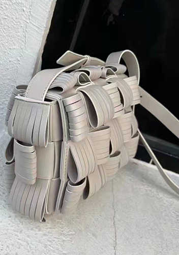 Mia Fringed Leather Shoulder Bag Cream