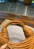 Dina Spaghetti Vegan Leather Knot Top Handle Bag Camel