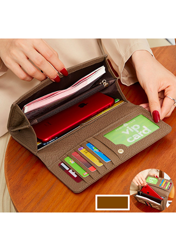 Heart Logo Monogram Continental Wallet Grey