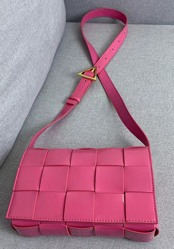 Mia Square Patent Leather Shoulder Bag Barbie