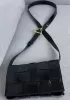 Mia Square Patent Leather Shoulder Bag Black