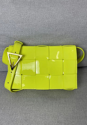 Mia Square Patent Leather Shoulder Bag Kiwi