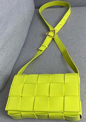 Mia Square Patent Leather Shoulder Bag Kiwi