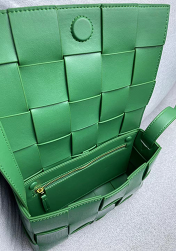 Mia Square Patent Leather Shoulder Bag Green Parakeet