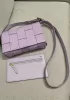 Mia Square Patent Leather Shoulder Bag Purple