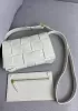 Mia Square Patent Leather Shoulder Bag White