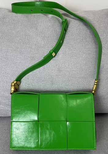 Mia 6 Square Brushed Leather Shoulder Bag Racing Green