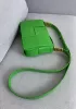 Mia 6 Square Brushed Leather Shoulder Bag Racing Green