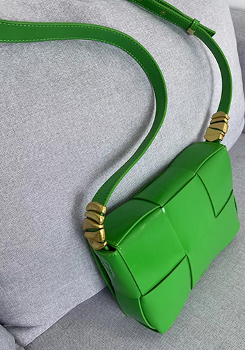 Mia 6 Square Brushed Leather Shoulder Bag Racing Green