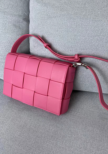 Mia 15 Square Leather Shoulder Bag Barbie