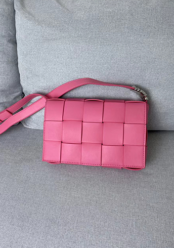 Mia 15 Square Leather Shoulder Bag Barbie