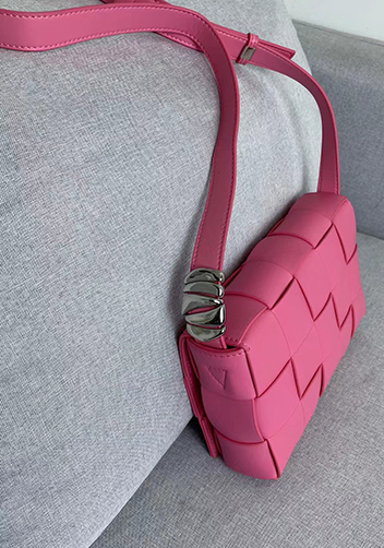 Mia 15 Square Leather Shoulder Bag Barbie