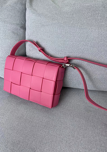 Mia 15 Square Leather Shoulder Bag Barbie