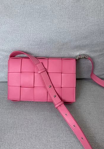 Mia 15 Square Leather Shoulder Bag Barbie