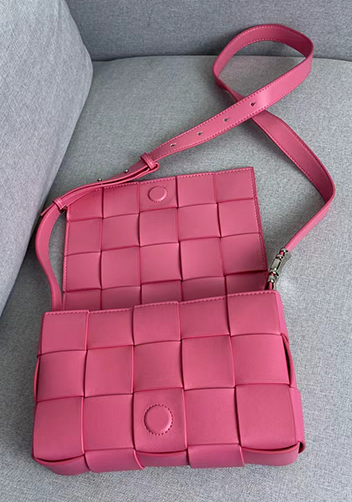 Mia 15 Square Leather Shoulder Bag Barbie
