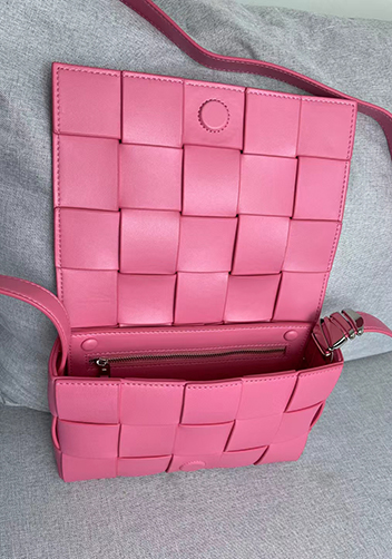 Mia 15 Square Leather Shoulder Bag Barbie