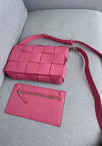 Mia 15 Square Leather Shoulder Bag Barbie