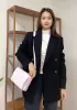 Mia 15 Square Leather Shoulder Bag Light Pink