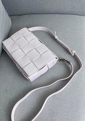 Mia 15 Square Leather Shoulder Bag Light Pink