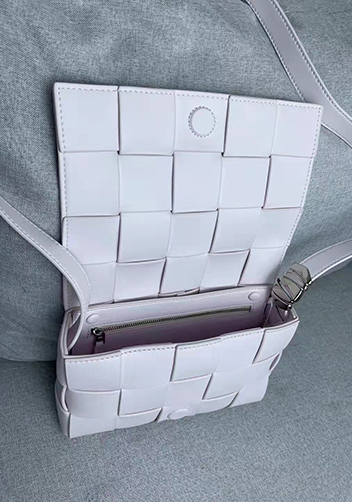 Mia 15 Square Leather Shoulder Bag Light Pink