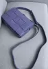 Mia 15 Square Leather Shoulder Bag Purple