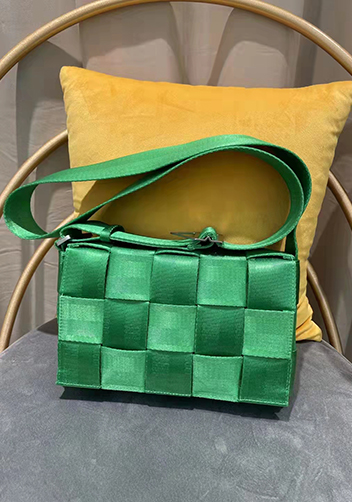 Mia Nylon Webbing Shoulder Bag Green