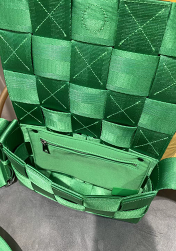Mia Nylon Webbing Shoulder Bag Green