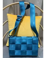 Mia Nylon Webbing Shoulder Bag Blue