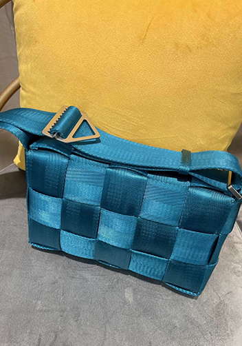 Mia Nylon Webbing Shoulder Bag Blue