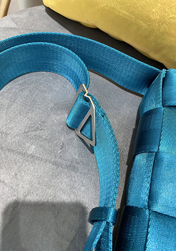 Mia Nylon Webbing Shoulder Bag Blue