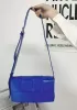 Mia 8 Square Leather Shoulder Bag Blue