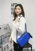 Mia 8 Square Leather Shoulder Bag Blue