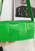 Mia 8 Square Leather Shoulder Bag Green Parakeet