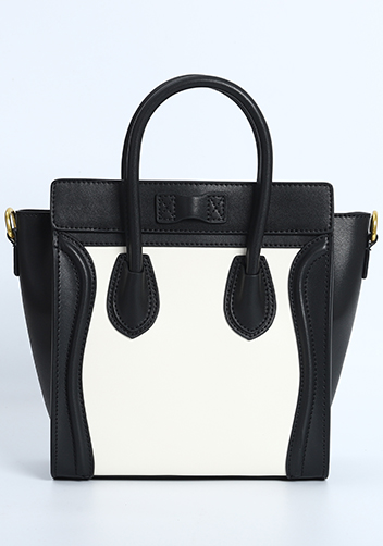Vanessa Mini Tote Smooth Leather Black White