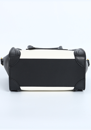 Vanessa Mini Tote Smooth Leather Black White