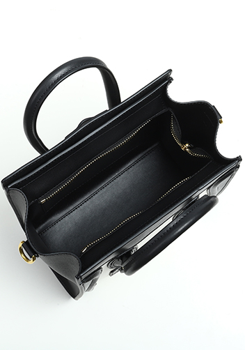 Vanessa Mini Tote Smooth Leather Black White