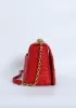 Delia Quilted Medium Leather Shoulder Bag Red