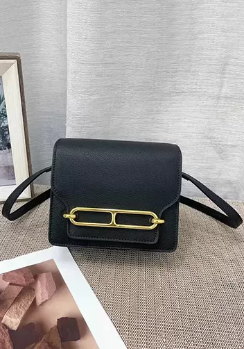 Kristine Leather Shoulder Bag Black