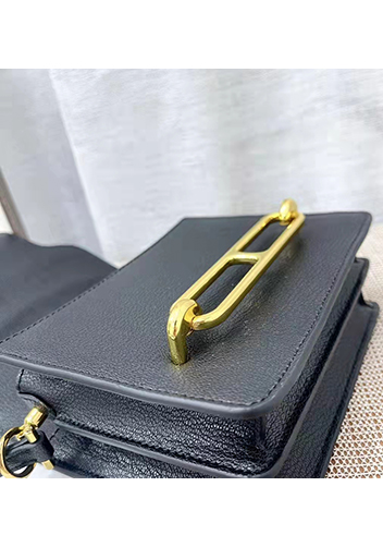 Kristine Leather Shoulder Bag Black