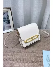 Kristine Leather Shoulder Bag White