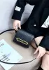 Kristine Ostrich Leather Shoulder Bag Black