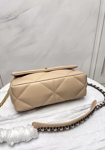 Adele Lilia Flap Small Bag Rectangular Hardware Beige