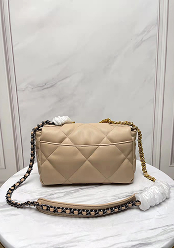 Adele Lilia Flap Small Bag Rectangular Hardware Beige